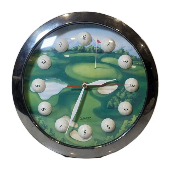 Clock Other - Golf Ball Wall Clock - Quartz 11”